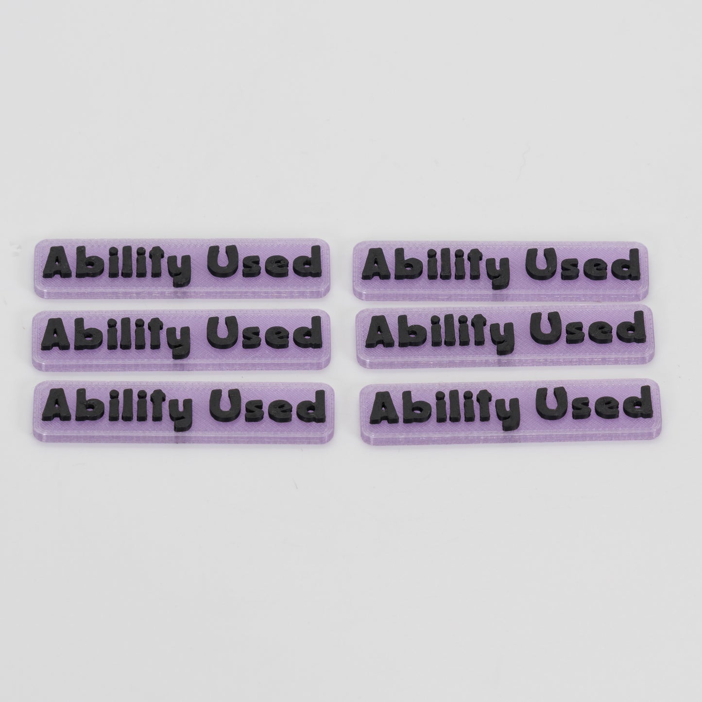 6PK - Translucent Ability Used Token for TCG