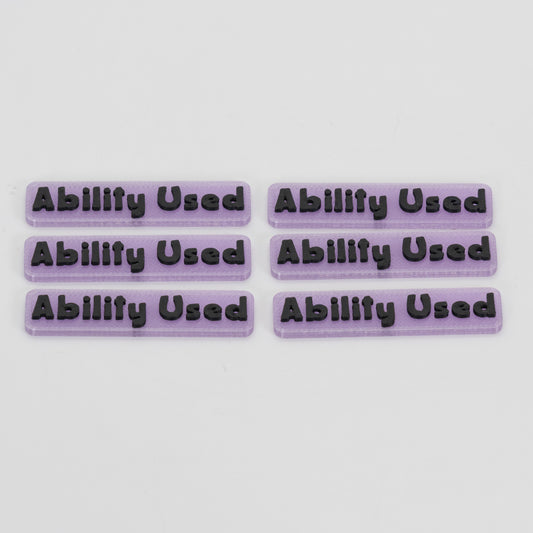 6PK - Translucent Ability Used Token for TCG
