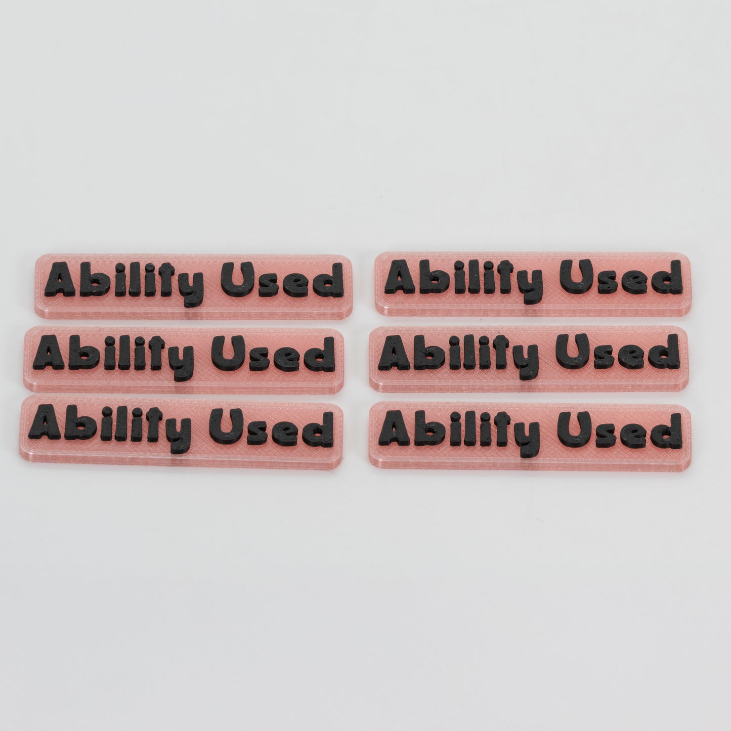 6PK - Translucent Ability Used Token for TCG