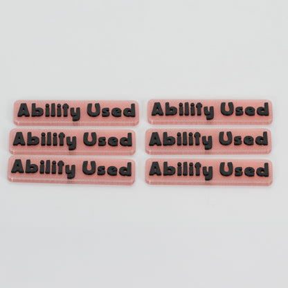 6PK - Translucent Ability Used Token for TCG