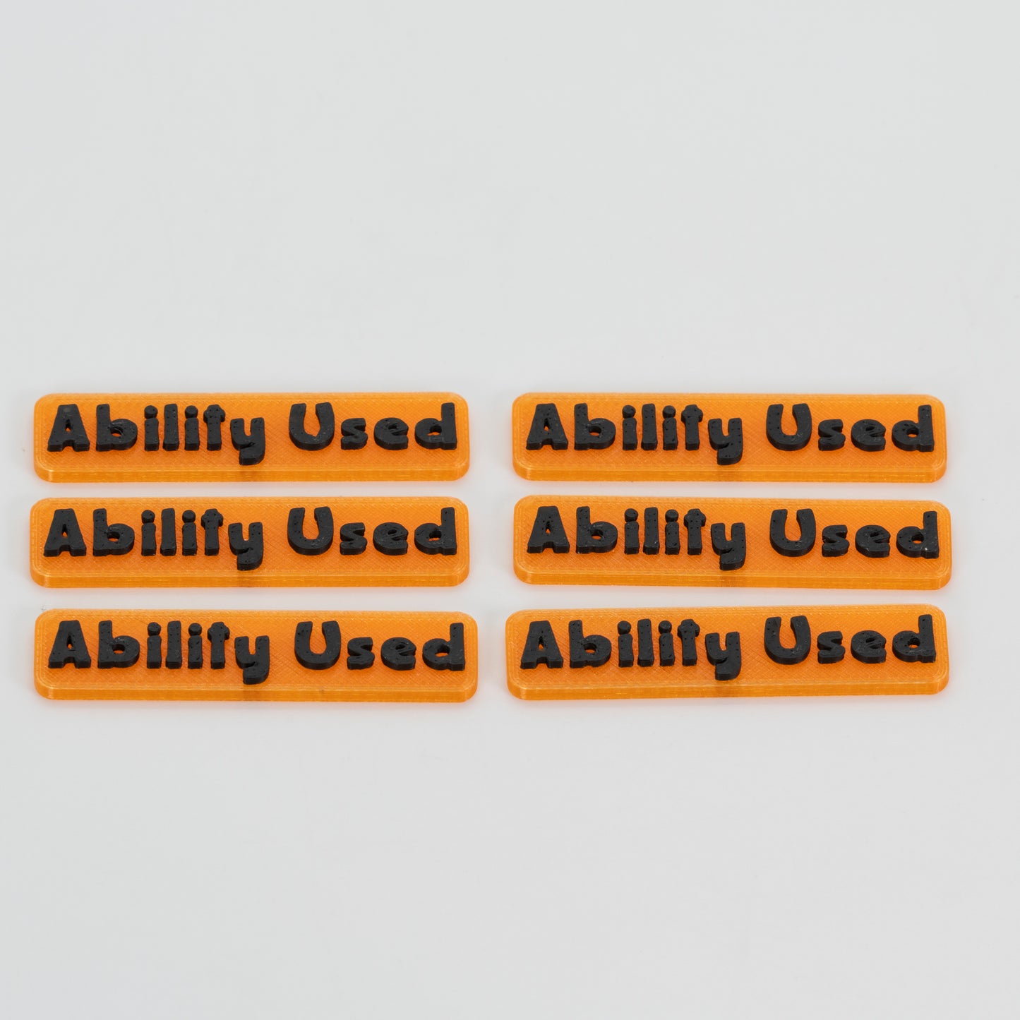 6PK - Translucent Ability Used Token for TCG