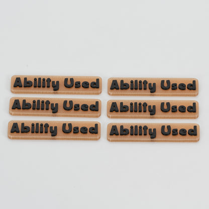 6PK - Translucent Ability Used Token for TCG