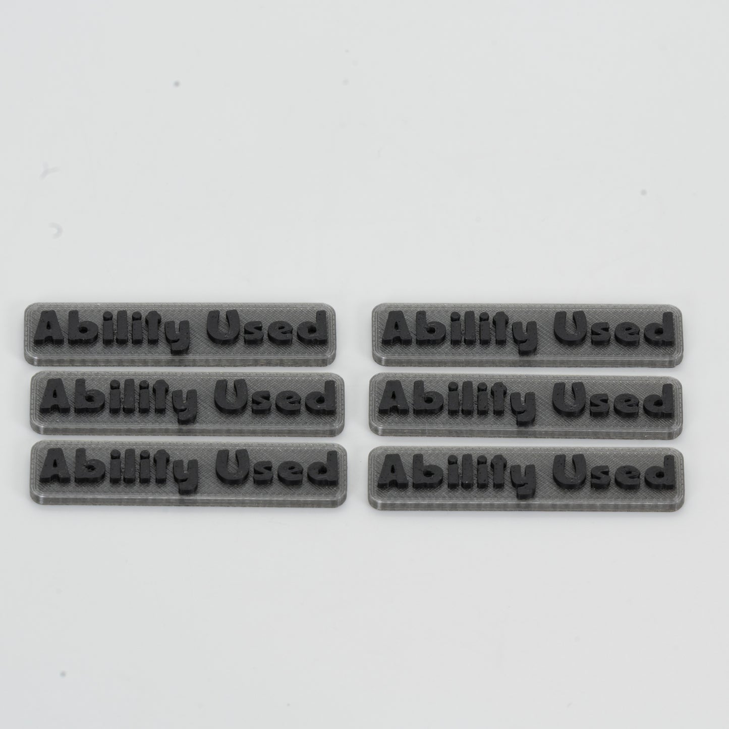 6PK - Translucent Ability Used Token for TCG