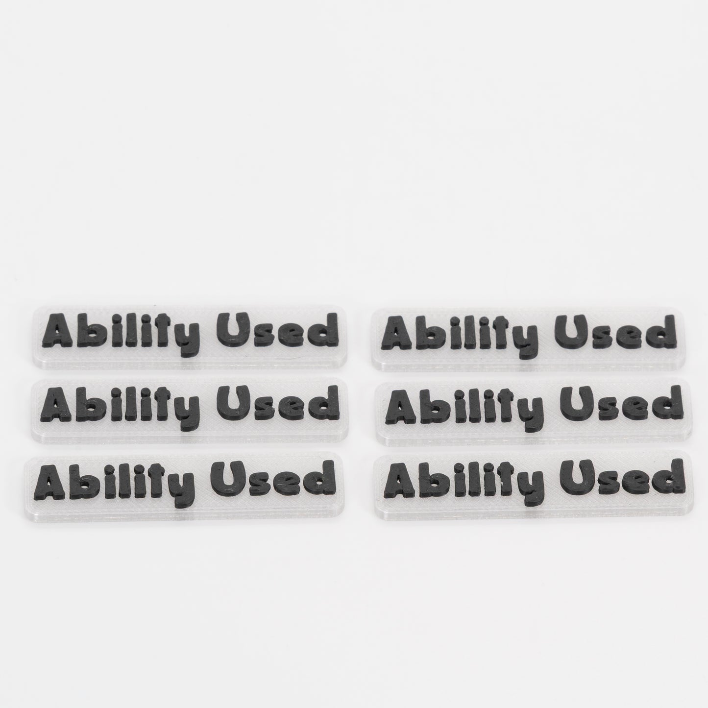 6PK - Translucent Ability Used Token for TCG